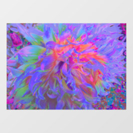 Elegant Psychedelic Decorative Dahlia Flower Raamsticker