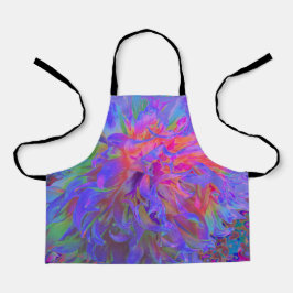 Elegant Psychedelic Decorative Dahlia Flower Schort