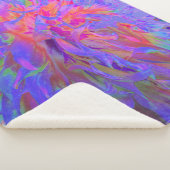 Elegant Psychedelic Decorative Dahlia Flower Sherpa Deken (3/4)