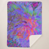 Elegant Psychedelic Decorative Dahlia Flower Sherpa Deken (Voorkant)