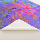Elegant Psychedelic Decorative Dahlia Flower Sherpa Deken (3/4)