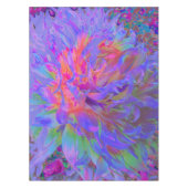 Elegant Psychedelic Decorative Dahlia Flower Tafelkleed (Voorkant)