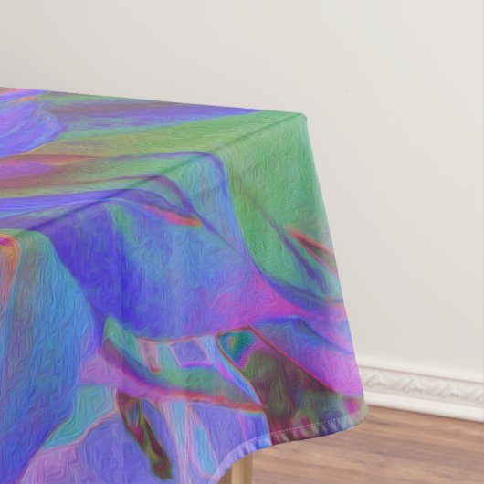 Elegant Psychedelic Decorative Dahlia Flower Tafelkleed (Voorbeeld)