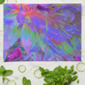 Elegant Psychedelic Decorative Dahlia Flower Theedoek (Gevouwen)