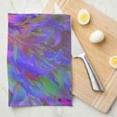 Elegant Psychedelic Decorative Dahlia Flower Theedoek (Quarter Fold)