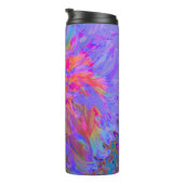 Elegant Psychedelic Decorative Dahlia Flower Thermosbeker (Geroteerd rechts)