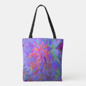 Elegant Psychedelic Decorative Dahlia Flower Tote Bag (Achterkant)
