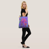 Elegant Psychedelic Decorative Dahlia Flower Tote Bag (Op model)
