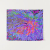 Elegant Psychedelic Decorative Dahlia Flower Wandkleed (Voorkant (horizontaal))