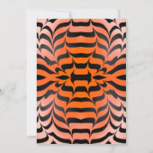 Elegant Psychedelic Oranje Black Tiger Skin Print Kaart (Achterkant)