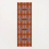 Elegant Psychedelic Oranje Black Tiger Skin Print Yogamat (Achterkant)