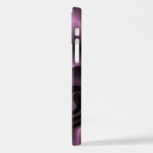 Elegant Psychedelic Paarse Swirls Art Pattern iPhone Hoesje (Linkerkant)