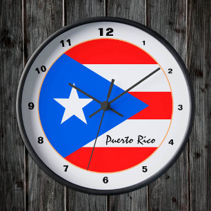 Elegant Puerto Rico, Puerto Ricaanse vlag / House Ronde Klok