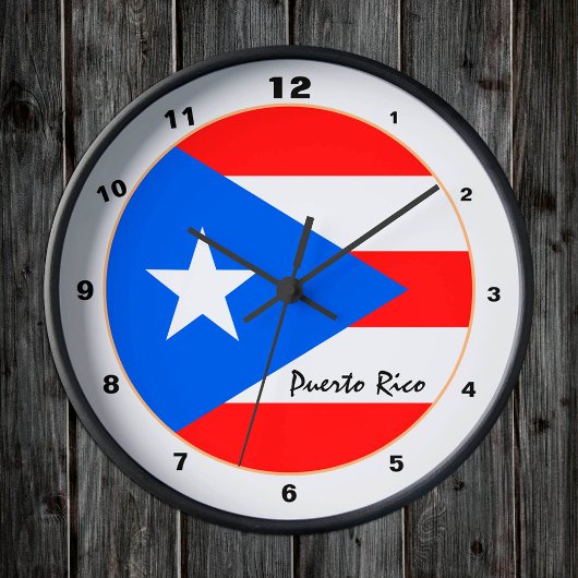Elegant Puerto Rico, Puerto Ricaanse vlag / House Ronde Klok