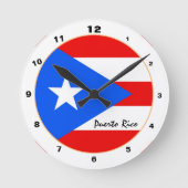 Elegant Puerto Rico, Puerto Ricaanse vlag / House Ronde Klok (Voorkant)