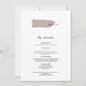ELEGANT Puerto Rico Wedding Invitation Details Kaart (Voorkant)