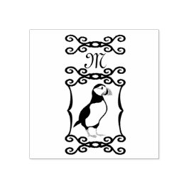 Elegant Puffin in een Frans ijzerLijst Rubberstempel