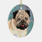 Elegant Pug Keramisch Ornament (Rechts)