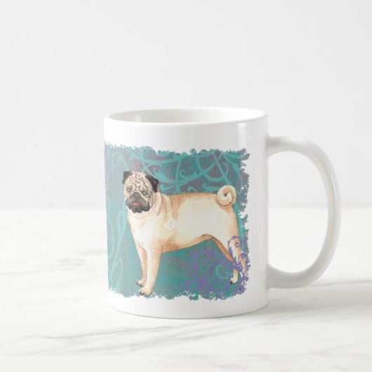 Elegant Pug Koffiemok (Rechts)