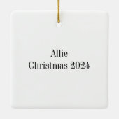 Elegant Pug Portrait Ornament (Achterkant)