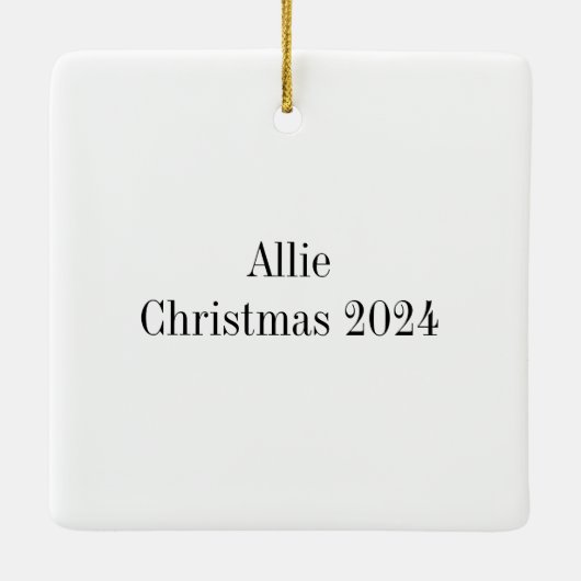 Elegant Pug Portrait Ornament (Achterkant)