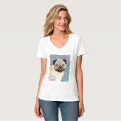 Elegant Pug T-shirt (Voorkant volledig)