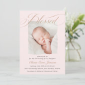 Elegant puin roze pastaafdop foto in kaart (Staand voorkant)