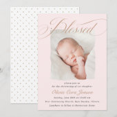 Elegant puin roze pastaafdop foto in kaart (Voorkant / Achterkant)