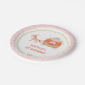 Elegant Pumpkin Carriage Birthday Party Borden Papieren Bordje (Gekanteld)