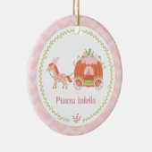 Elegant Pumpkin Carriage Princess Girl Ornament (Rechts)