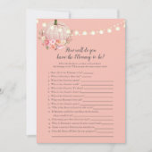 Elegant Pumpkin die het Baby shower van mama kent Kaart (Voorkant)