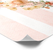 Elegant Pumpkin Fall Floral Baby Shower Welcome Poster (Hoek)