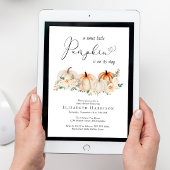 Elegant Pumpkin Floral Baby shower Kaart