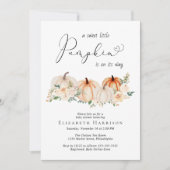 Elegant Pumpkin Floral Baby shower Kaart (Voorkant)