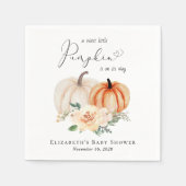 Elegant Pumpkin Floral Baby shower Servet (Voorkant)