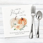 Elegant Pumpkin Floral Baby shower Servet