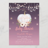 Elegant Pumpkin, Floral, Mason Jar Baby shower Kaart (Voorkant)