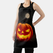 Elegant Pumpkin Halloween Apron Schort (Insitu)