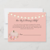 Elegant Pumpkin Mam's Belly Size Baby shower Game Kaart (Voorkant)