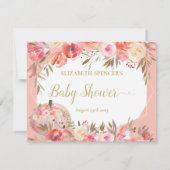 Elegant Pumpkin Mam's Belly Size Baby shower Game Kaart (Achterkant)