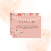 Elegant Pumpkin Mam's Belly Size Baby shower Game Kaart