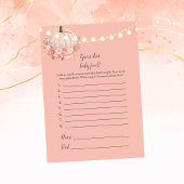 Elegant Pumpkin raadt het Baby-schoenenspel Kaart