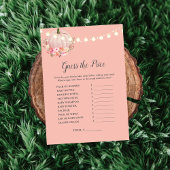 Elegant Pumpkin raadt het prijsspel Baby shower Kaart