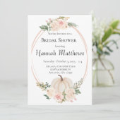 Elegant Pumpkin Theme Bridal Shower Kaart (Staand voorkant)