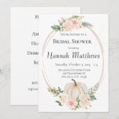 Elegant Pumpkin Theme Bridal Shower Kaart (Voorkant / Achterkant)