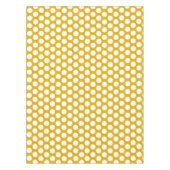 Elegant puntpatroon | Mosterdgeel en -wit Tafelkleed (Voorkant)