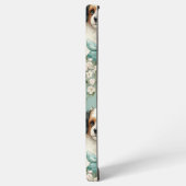 Elegant Puppy and Floral Print Samsung Galaxy Hoesje (Linkerkant)
