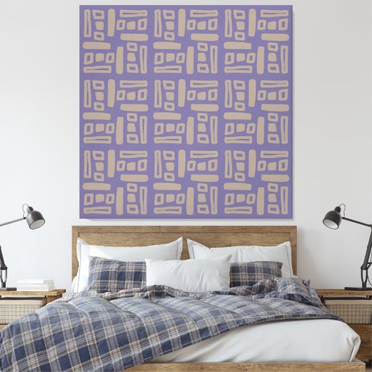 Elegant Purple  Abstract Pattern Canvas Afdruk (Insitu (Slaapkamer))