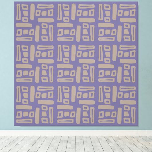 Elegant Purple Abstract Pattern Canvas Afdruk (Insitu (Houten vloer))
