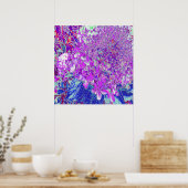 Elegant Purple and Blue Limelight Hydrangea Poster (Keuken)